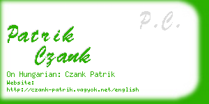 patrik czank business card